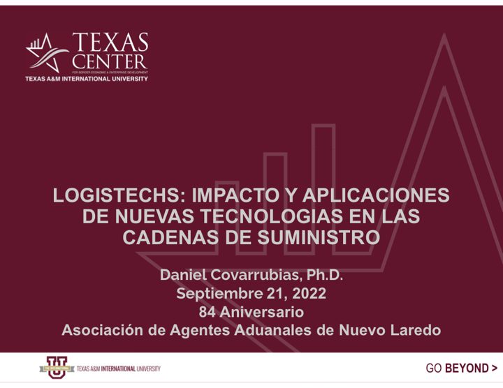 Logistechs: Impacto y Aplicaciones de Nuevas Tecnologías en las Cadenas de Suministro — first slide