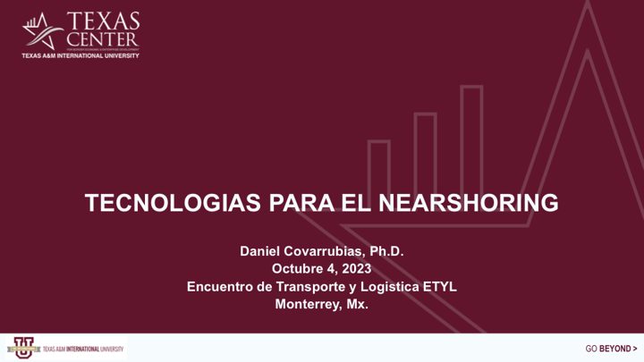 Tecnologías para el Nearshoring — first slide